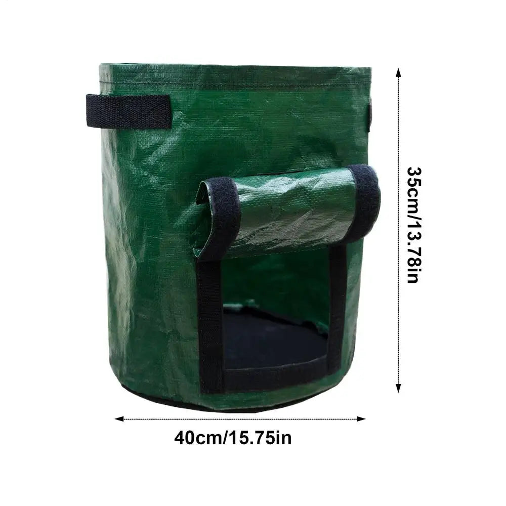Grow Bags 4-Pieces Fabric Gardening Planter Containers Growing Bags with Flap and Handles for Indoor Vegetable Flower Nursery Zpaxo 4pcs L China Mainland