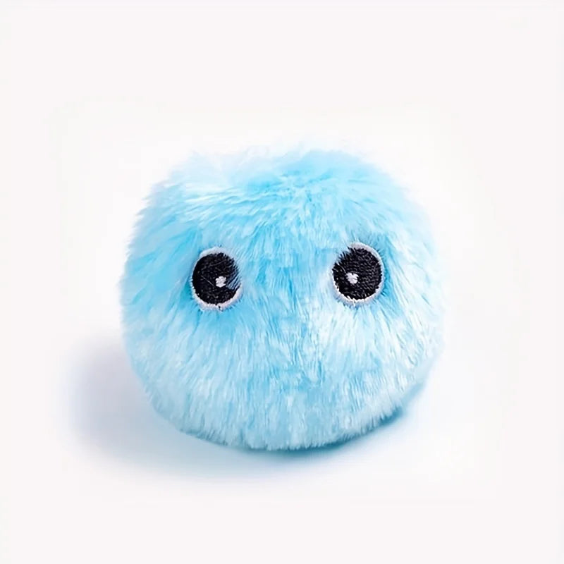 Interactive Ball Smart Cat Toys Plush Electric Catnip Training Toy Zpaxo Blue
