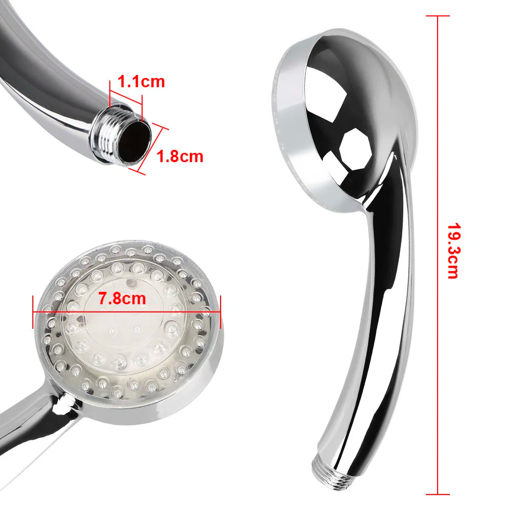 Ultra-quiet 3 Colors Temperature Sensor Rainfall Spray 7 Gradual