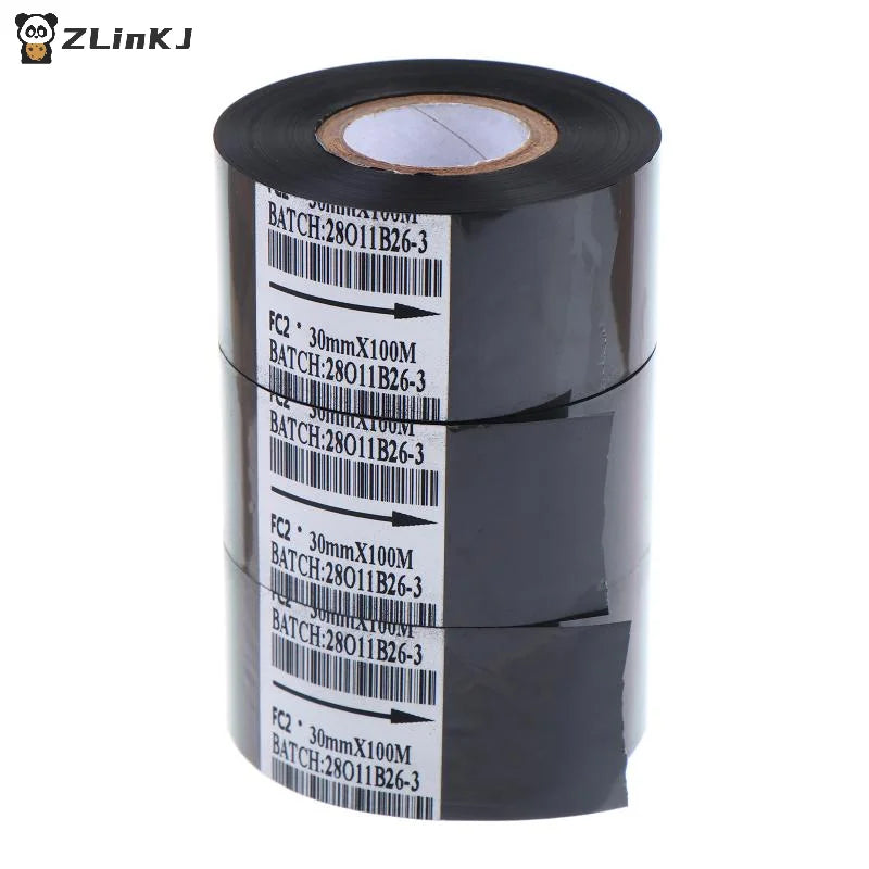 FC2 100m Black Thermal Printing Ribbon Stamping Machine Printer Ink Zpaxo