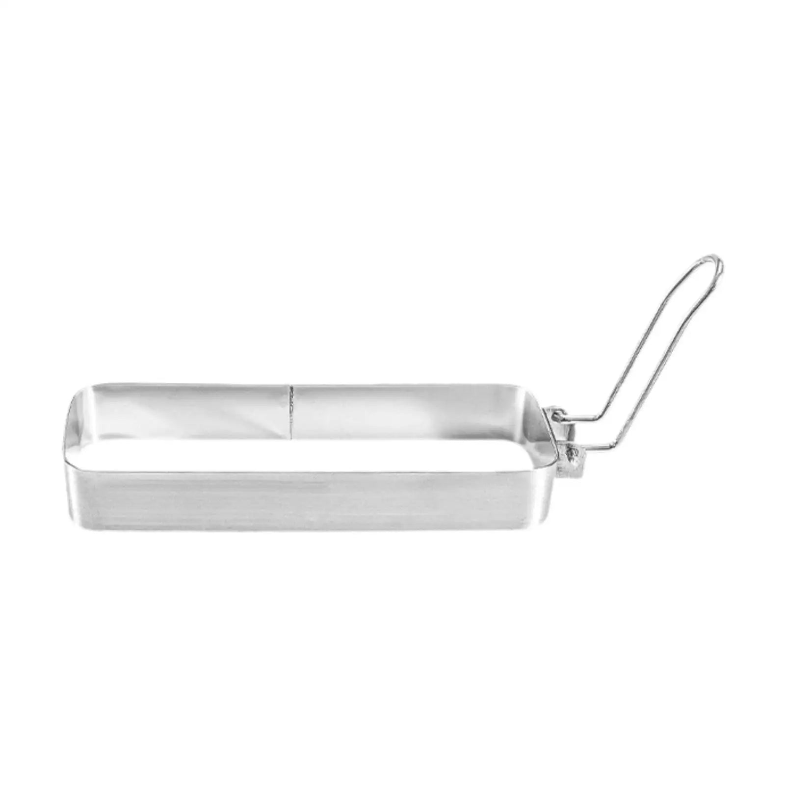 Fried Egg Ring with Handle Muffin Omelette Ring for Breakfast Sandwich Crumpet Ring Rectangle Stainless Steel Pancake Ring Zpaxo Silver handle
