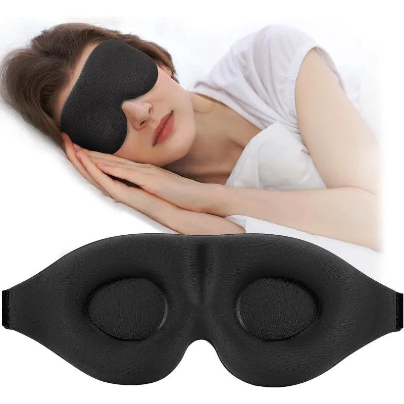 3D Contour Sleep Eye Mask – Blackout, Breathable & Adjustable