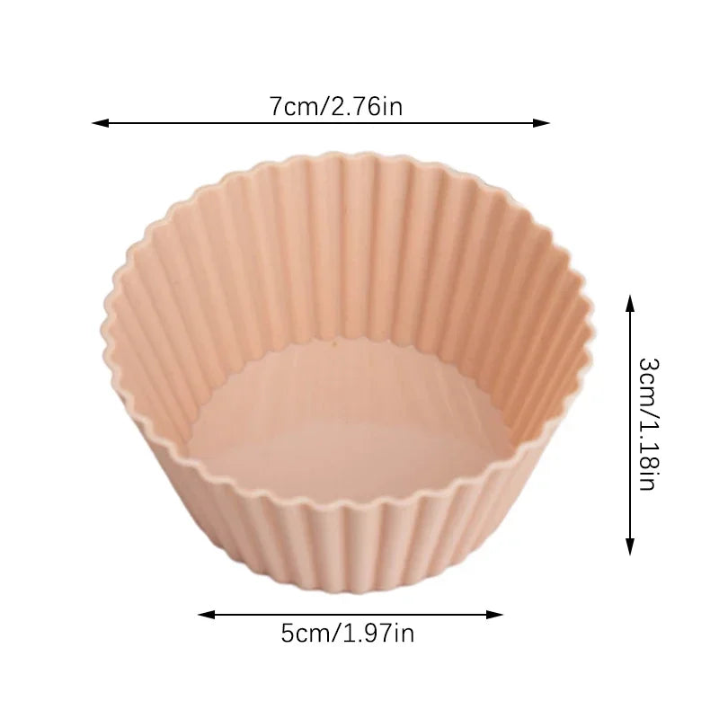 4/8/12pcs Muffin Silicone Cup Liners Cupcake Mold High Temperature Resistant Reusable Baking Wedding Birthday Party Decorations Zpaxo