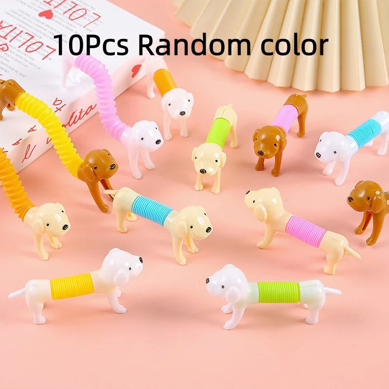Stretchable Dog Stress Relief Pop Tubes Toy Kids Birthday Party