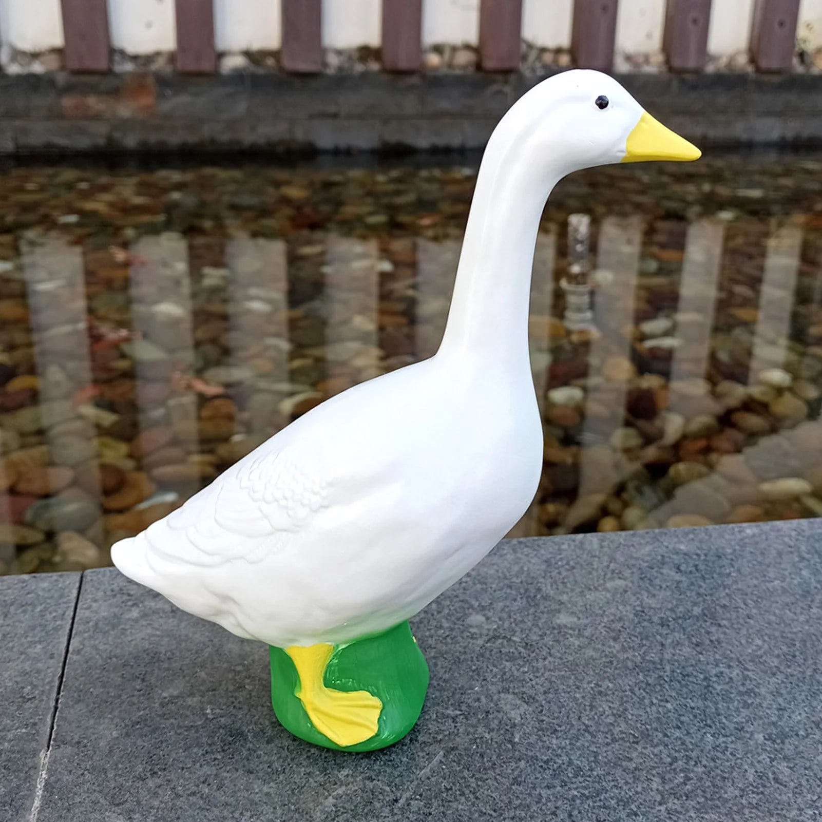 Goose Sculpture Impressive Texture Weather Resistant Figurine
