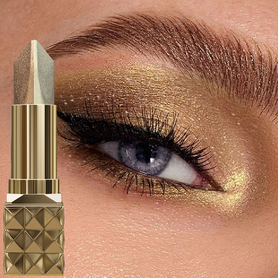 Two Eye Shadow Stick Shimmer Glitter Brown Dimensional Natural
