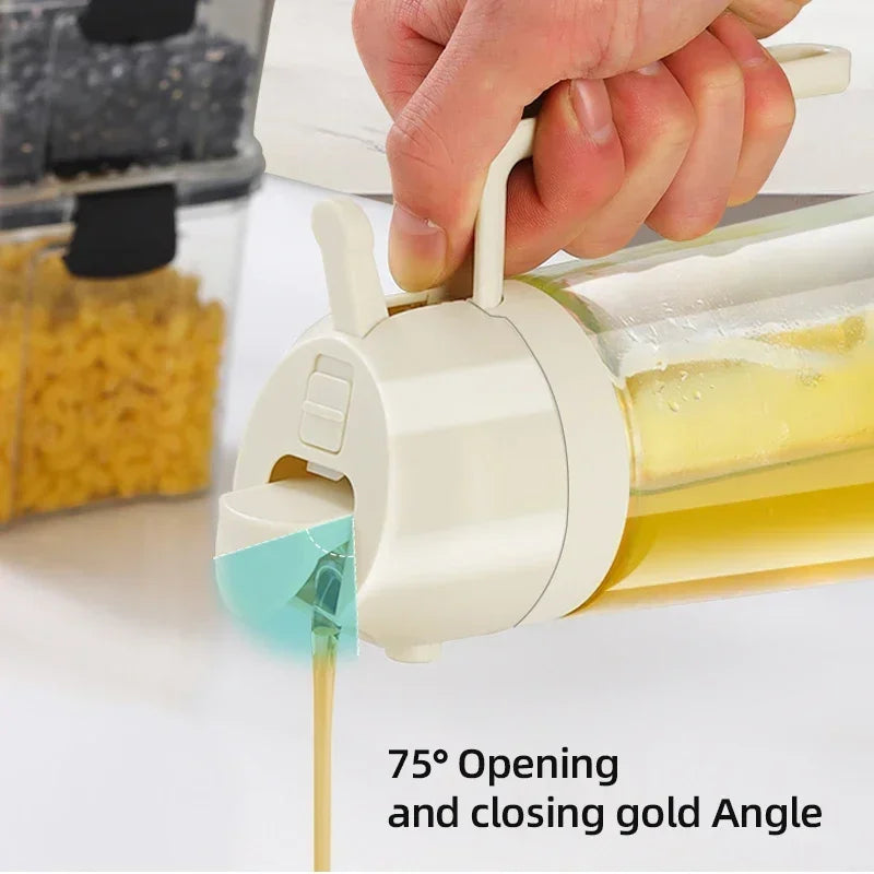 Oil Spray Pot 2-in-1 Plastic Household Kitchen Oil Bottle Nebulizing Mist Filling Cooking Oil Spray Pot Dual Use Camping Zpaxo