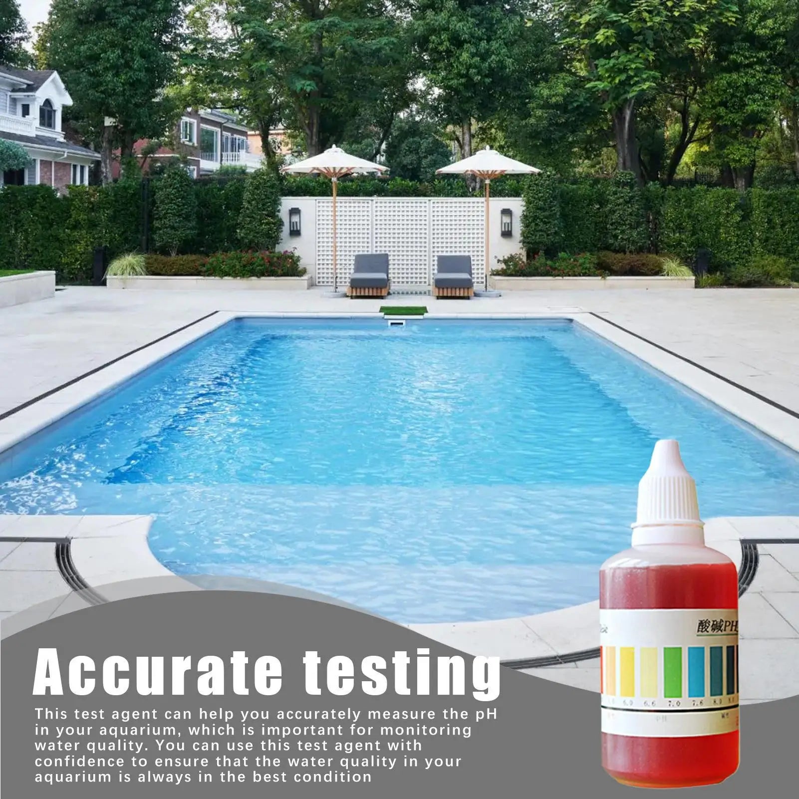 Ph Test Drop Accurate Water Tester Aquarium Freshwater Swimming Pool