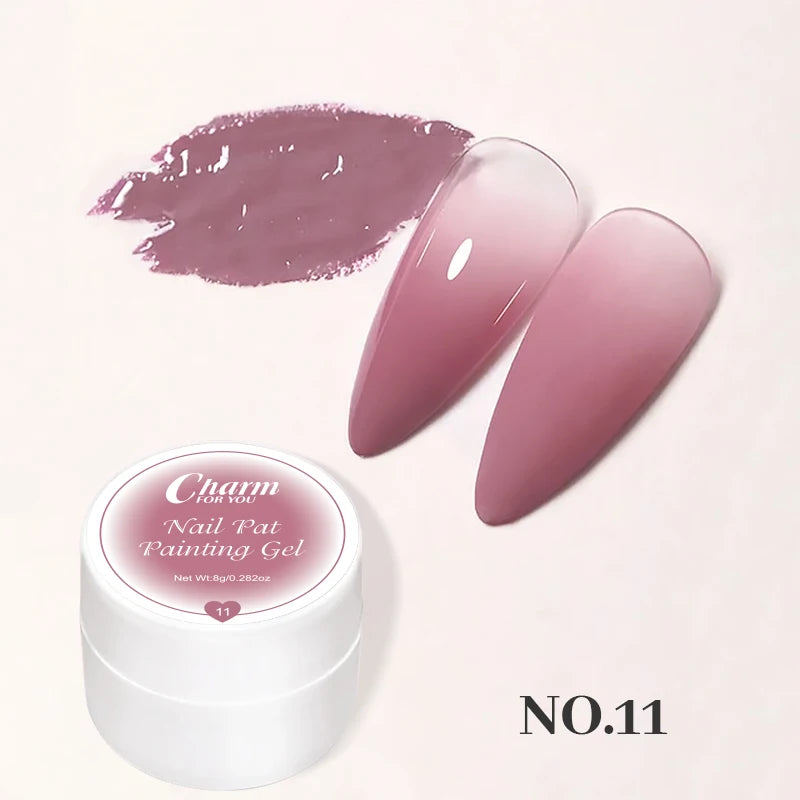 Pat Painting 3d Nail Art Gel No Flowing Full Coverage Creamy Zpaxo 11