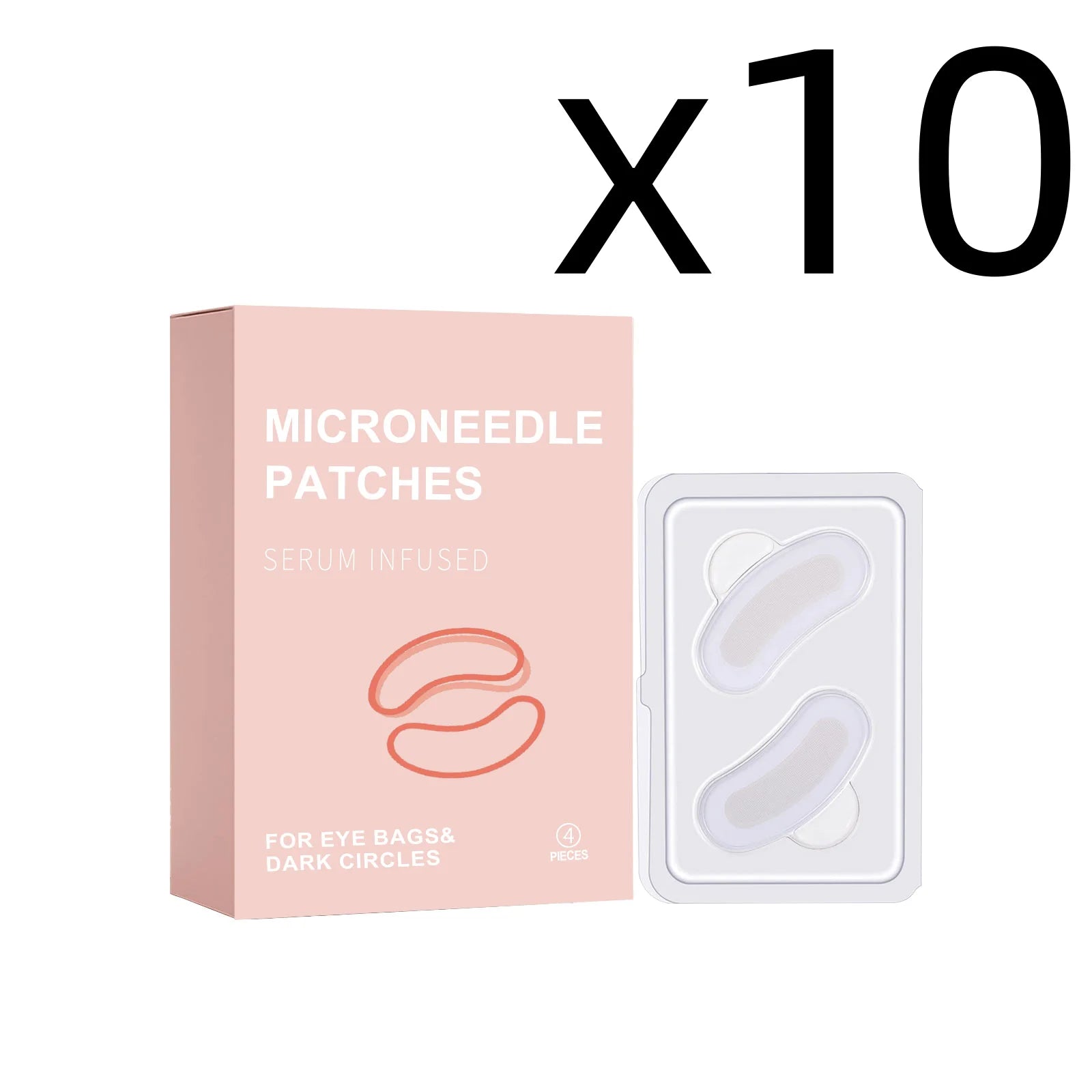 Retinol Eye Patches – Firm, Depuff & Reduce Dark Circles Eye Treatment Patches Zpaxo 4pcs Boxed X 10PCS