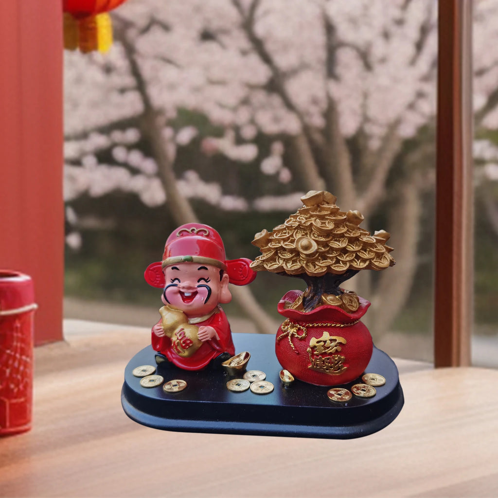 God Fortune Figurine Home Decoration Spring Festival Trees Statue Zpaxo