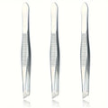 3pcs Stainless Steel Tweezers Ingrown Hairs - Precision Tweezers for Fine Hair Remover for Women Eyebrow Tweezers for Wome Zpaxo Silvery 3 pcs