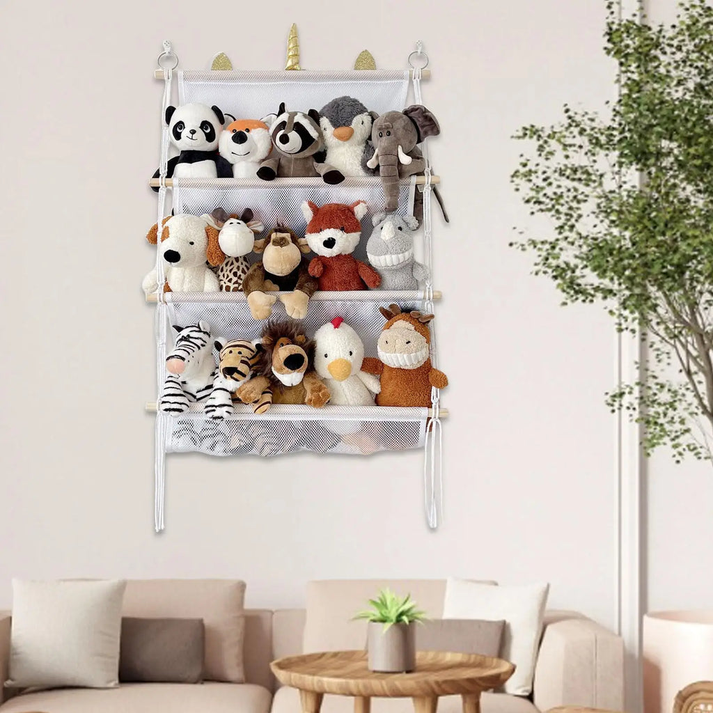 Wall Hanging Toy Organizer Home Decor Easy Hang Book Doll Storage Zpaxo