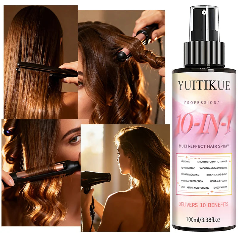 YUITIKUE 10-in-1 Hair Spray – Heat Protection & Frizz Control Hair Treatment Spray Zpaxo
