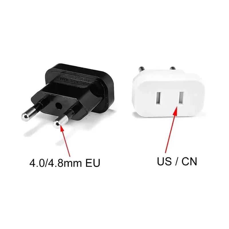 EU Adapter Travel Converter American US Plug Euro Electrical AC