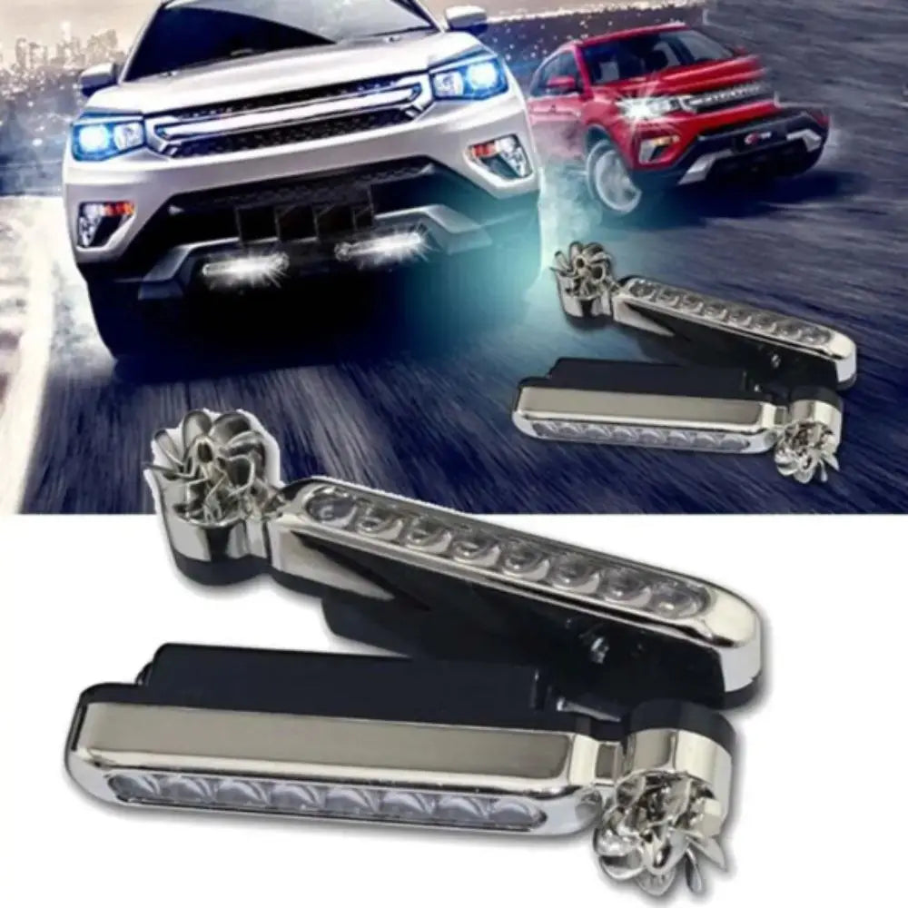 LED Wind Powered Car Light Rotation Fan Decorative Lamp Net Auxiliary Zpaxo