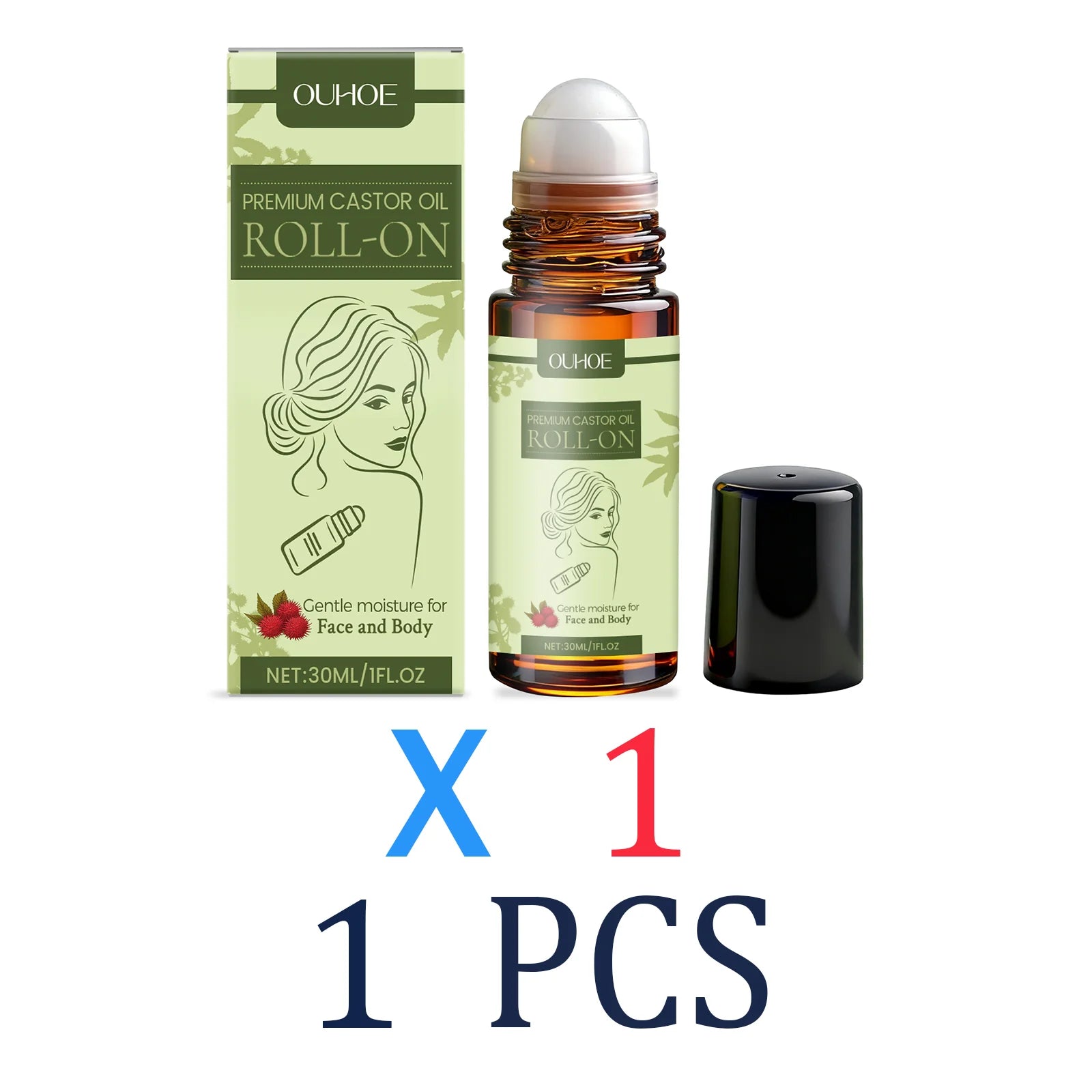 Rollerball Castor Oil For Skin Deep Hydration Moisturizer Dry Skin Remedy Soothing Body Care Long Lasting Nourishment Winter Zpaxo 1 Pcs 30ml