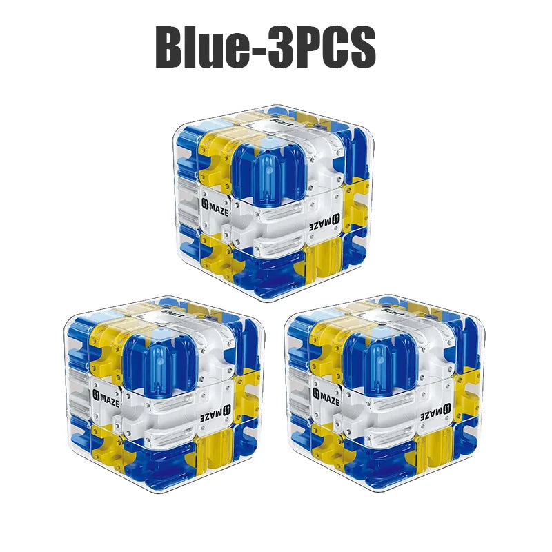 3D Maze Puzzle Cube Rolling Ball Magic Labyrinth Game Kids