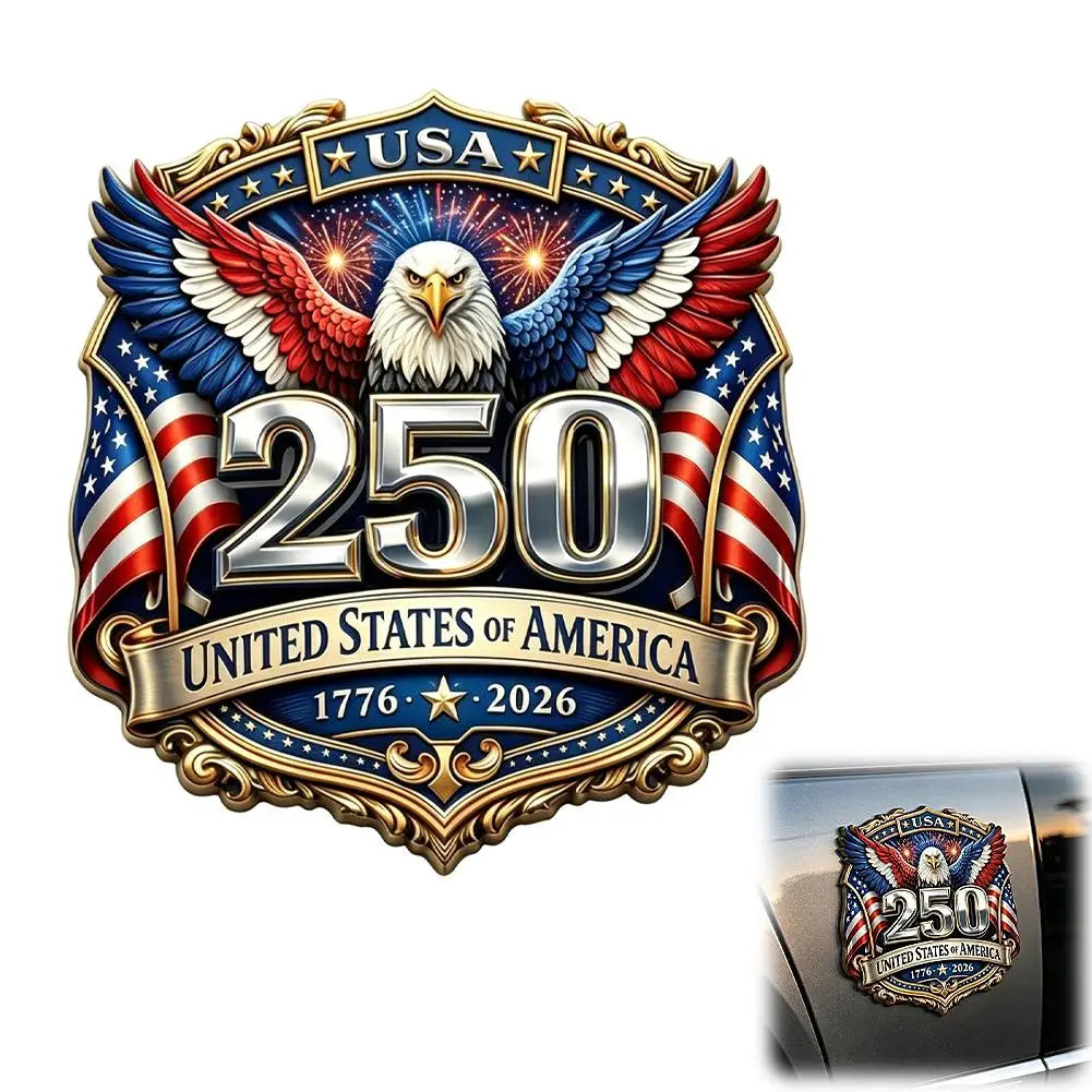USA 250th Anniversary Eagle Patriotic Vinyl Car Decal 1776-2026 Vinyl Car Decal Zpaxo B