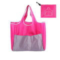Foldable Water-Resistant Oxford Tote Bag – 20KG Grocery Bag Reusable Tote Bag Zpaxo Pink Grey