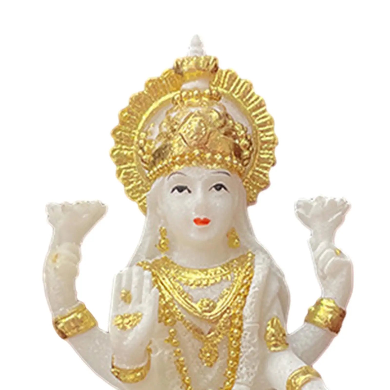 Hindu Goddess Lakshmi Statue Indian Goddess Feng Shui Decor Desktop Ornament for Table Bookshelf Office Cabinet Diwali Gift Zpaxo