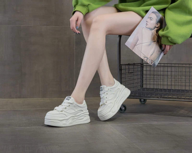 White Sneakers Women All Matchspring Autumn Thick Sole Fashion Sport Zpaxo Z5521 White 40 China Mainland