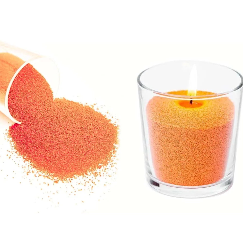 50g Colorful Sand Wax & Ice Flower Wax – DIY Candle Making Candle Making Wax Zpaxo orange