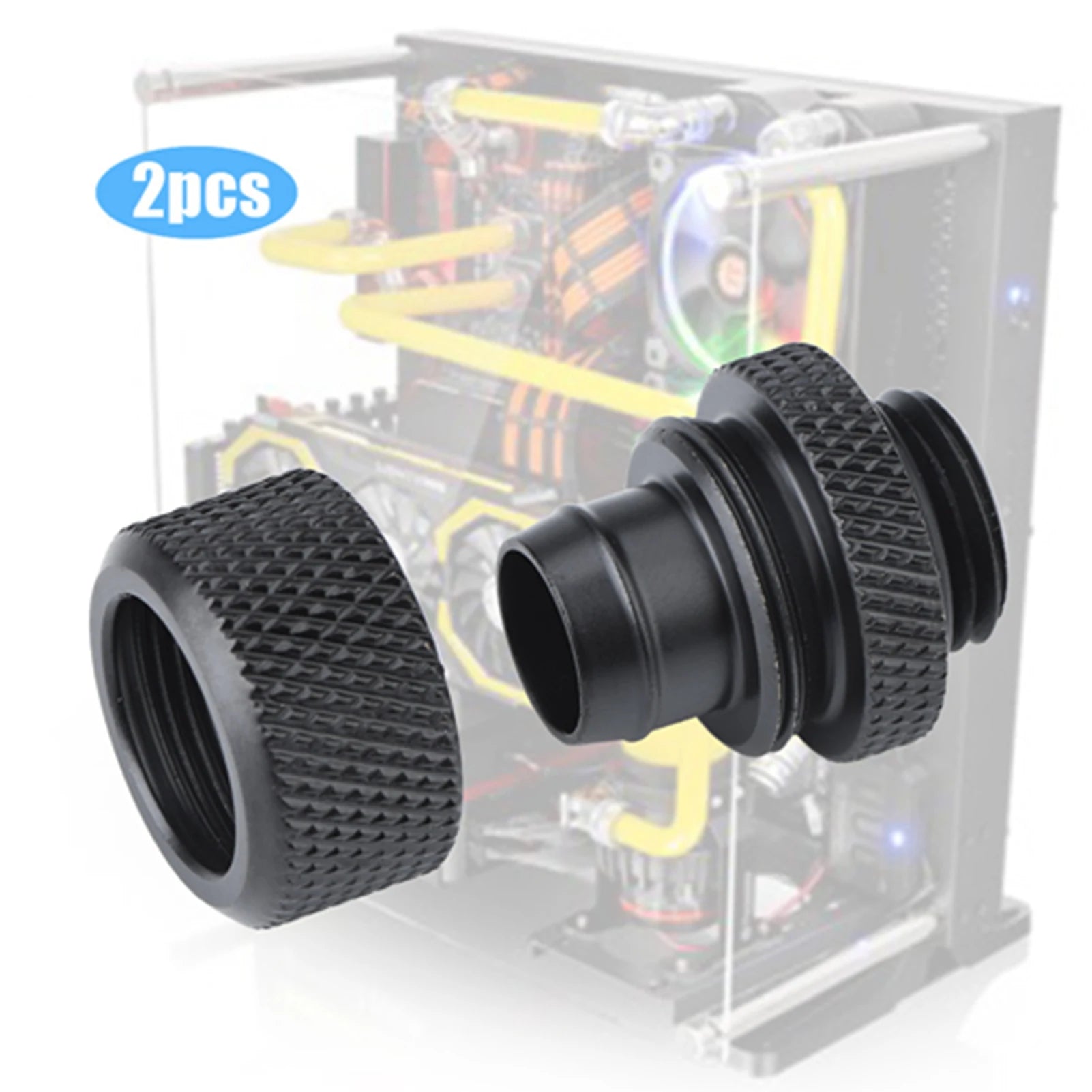 2PCS G1/4 Water Cooling Fitting Thread Flexible Tube Connector Brass Two touch Fitting for PC Water Cooling Zpaxo