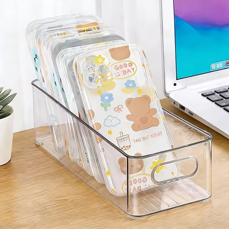 Transparent Multifunctional Storage Box Durable Clear Organizer Desk