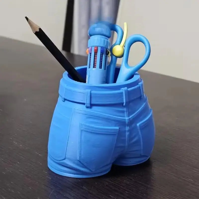 Jeans-Shaped Pencil Holder – Multifunction Desktop Organizer for Stationery, Brushes, Office Decor Zpaxo