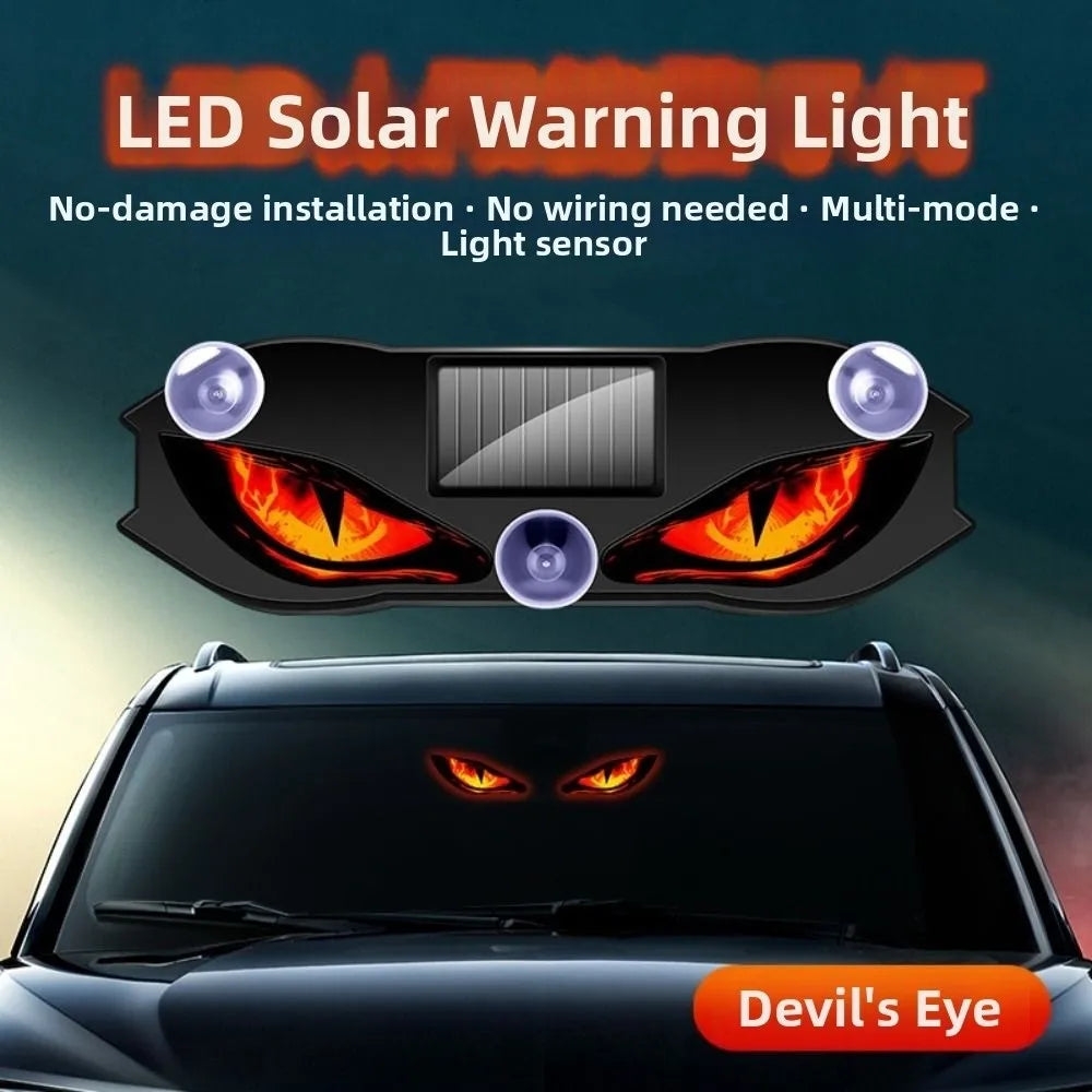 Creative Car Demon Eye Light Cool Suction Cup Installation Solar Zpaxo