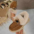 Women Snow Boots 2025 New Comfortable Short Boots Casual Solid Color Ankle Boots Women Autumn Winter Thickened Warm Shoes Women Zpaxo Brown 38