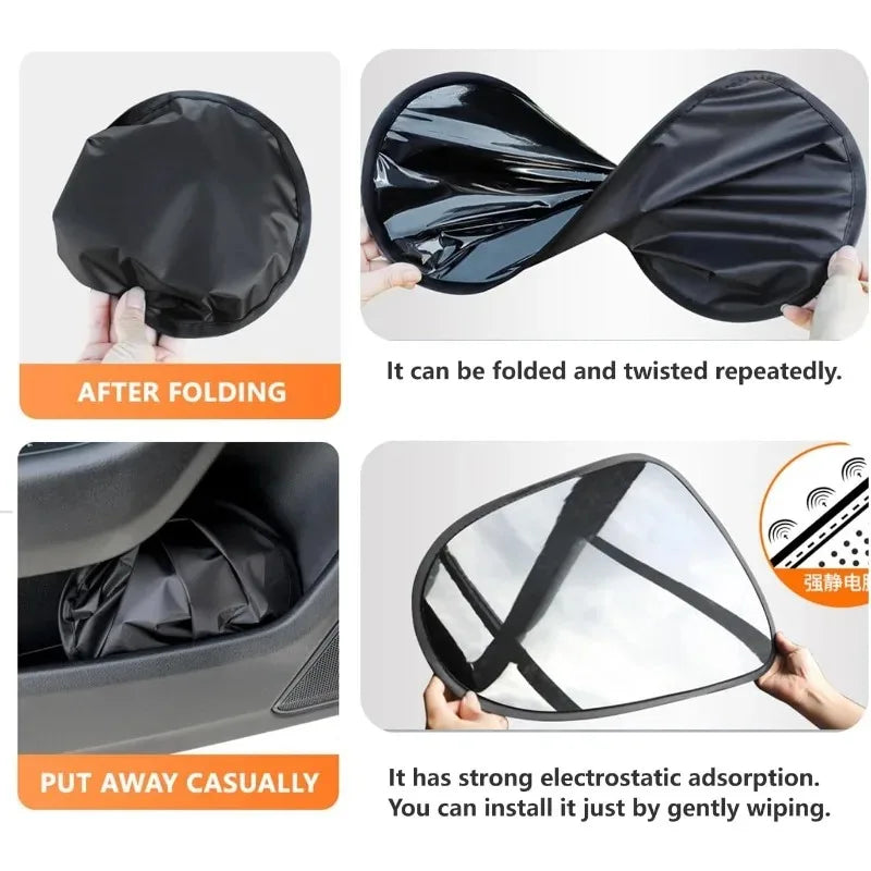 Electrostatic Car Side Window Sun Shade – 4-Layer UV Blocker