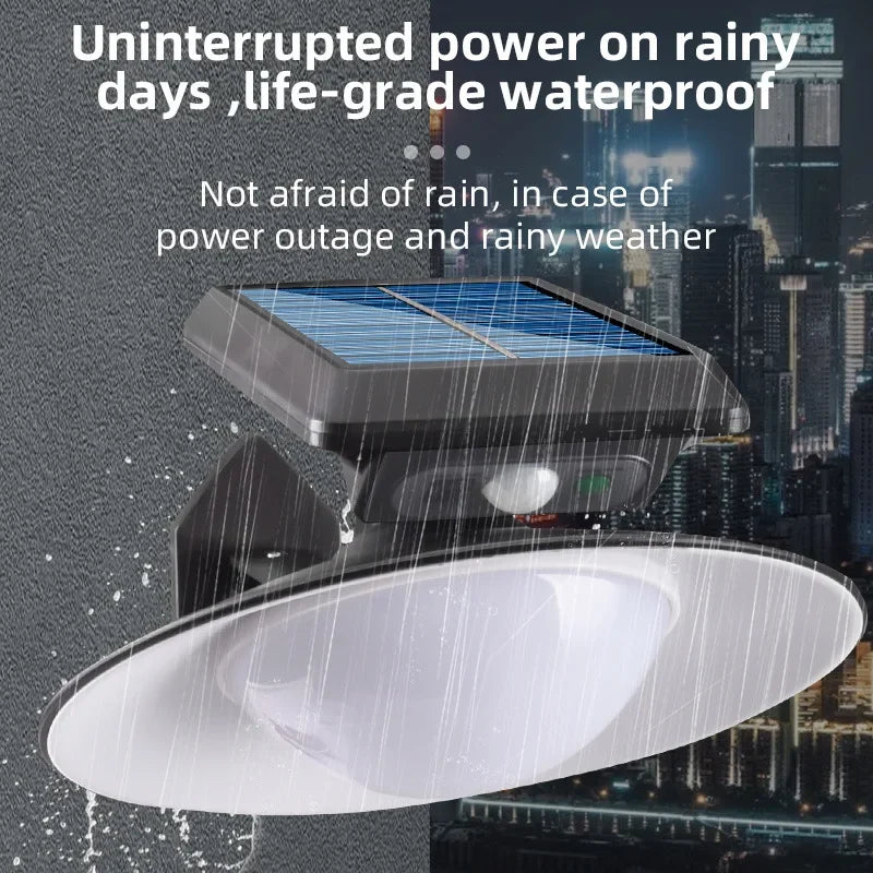 Solar Street Light Outdoor Remote Control Induction LED Round Panel Zpaxo