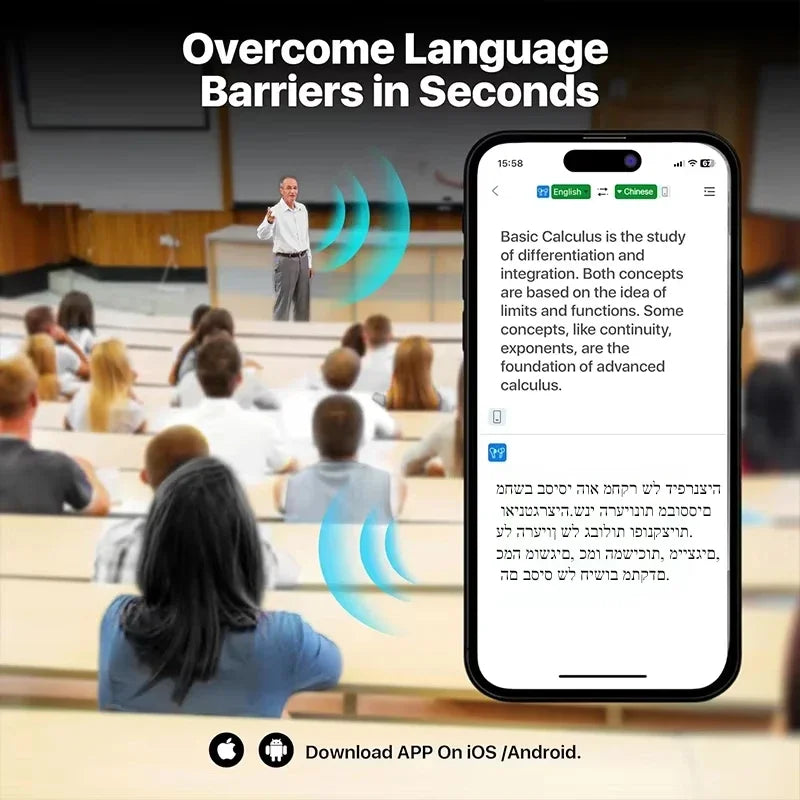 UYUXIO Real Time Translator Headphones AI Language Translation