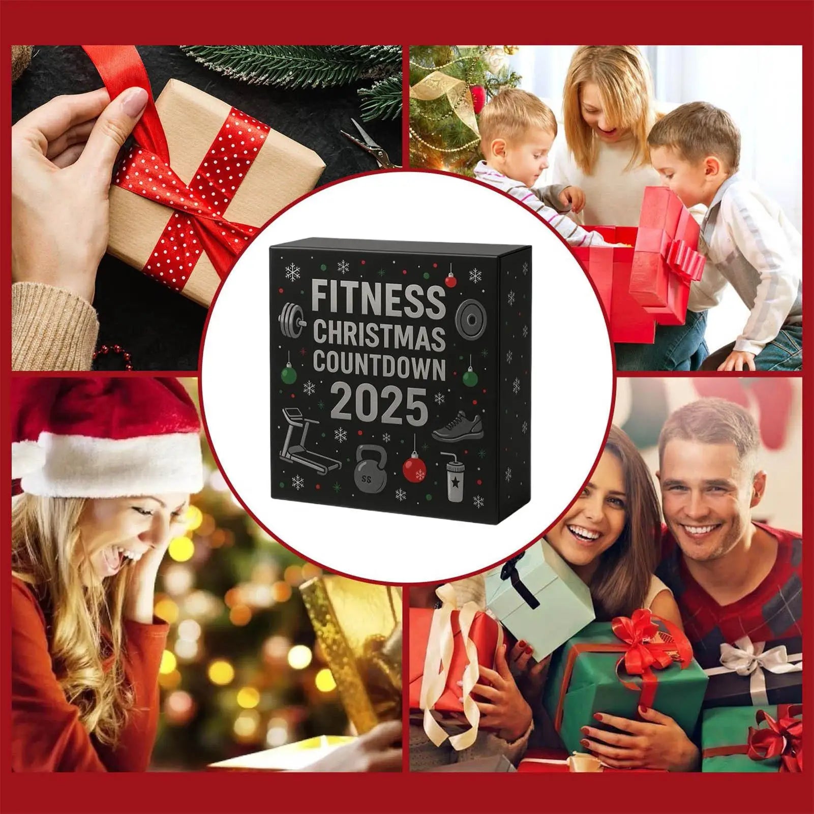 Christmas Countdown Calendar 2025 Fitness Gym Theme 24 Days 2D
