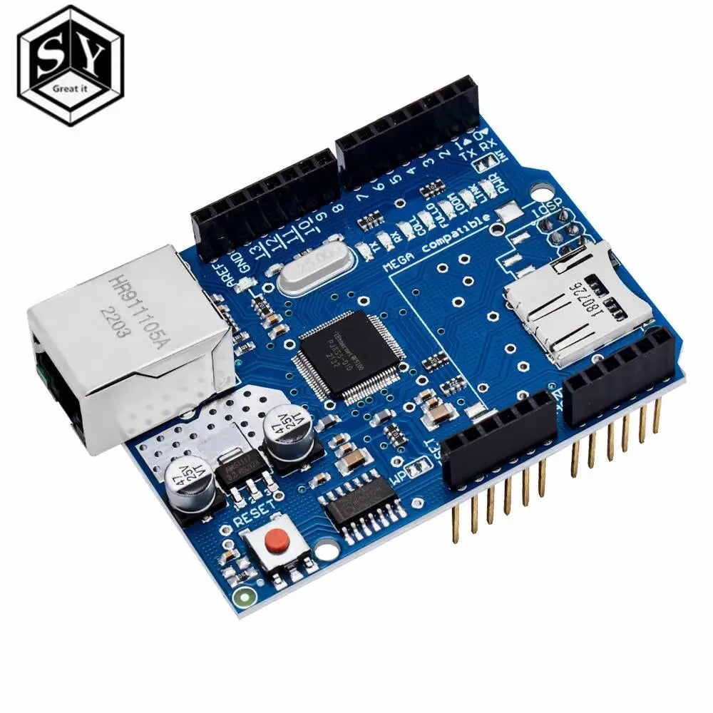 W5100 Ethernet Shield R3 Compatible with for Arduino UN-O, Mega 2560, 1280, and 328 –Development Board for Network Connectivity Zpaxo W5100 R3 UN-O 10pcs