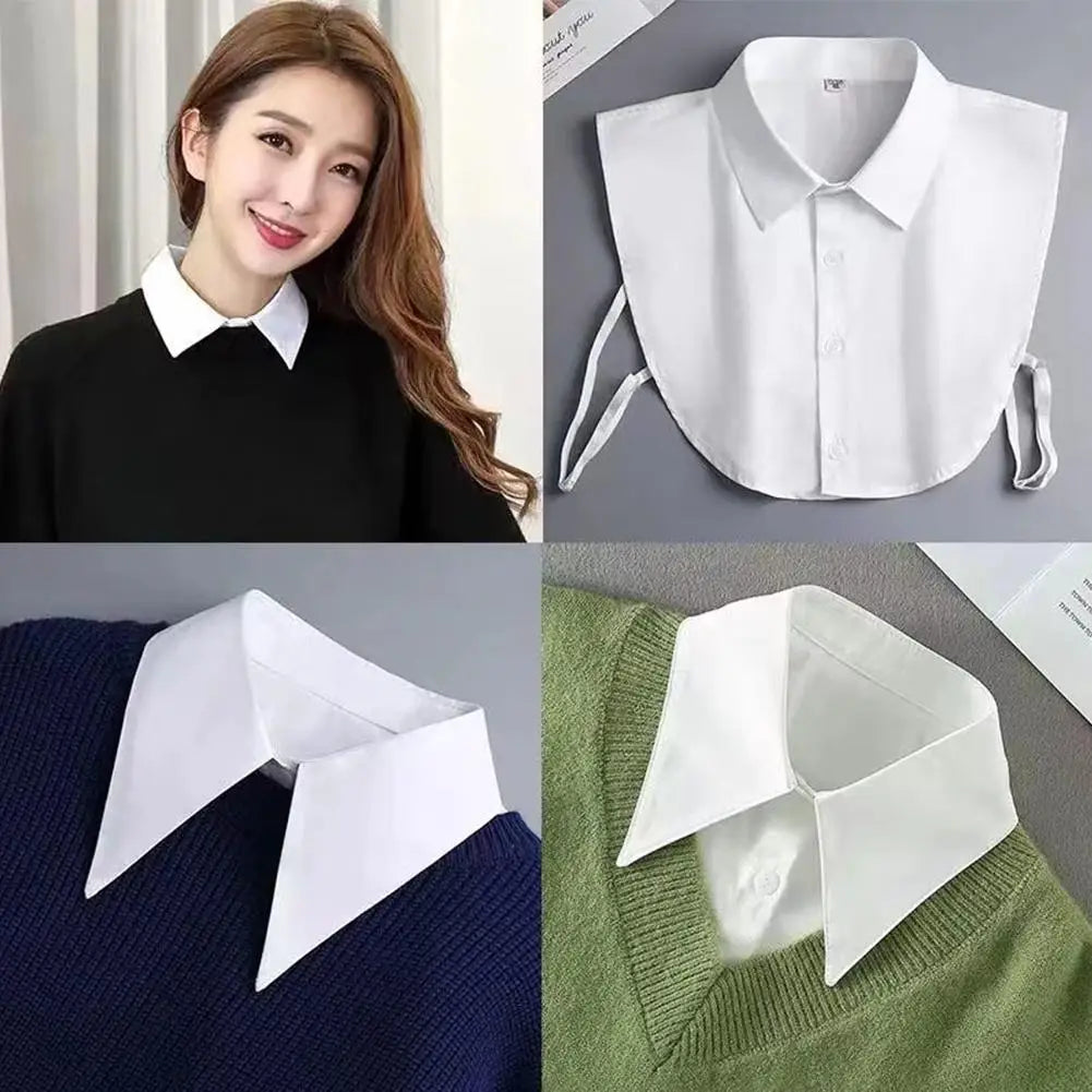 Classic Faux False Collar Half Shirts Detachable Collar Lapel Fake Collar Blouse Sweater Detachable Shirt Collar Zpaxo