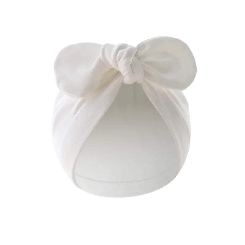 Newborn Hat Girls Boys Beanie Cute Bows Turban Hats Cotton Infant