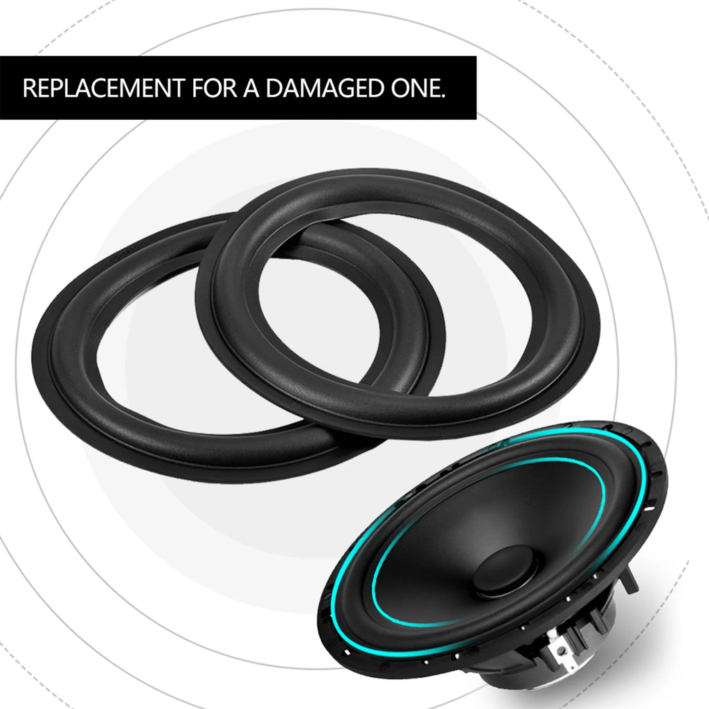 2pcs Speaker Edge Rubber 6 inch / 156mm Perforated Edge Surround Speaker Repair Parts Replacement Zpaxo
