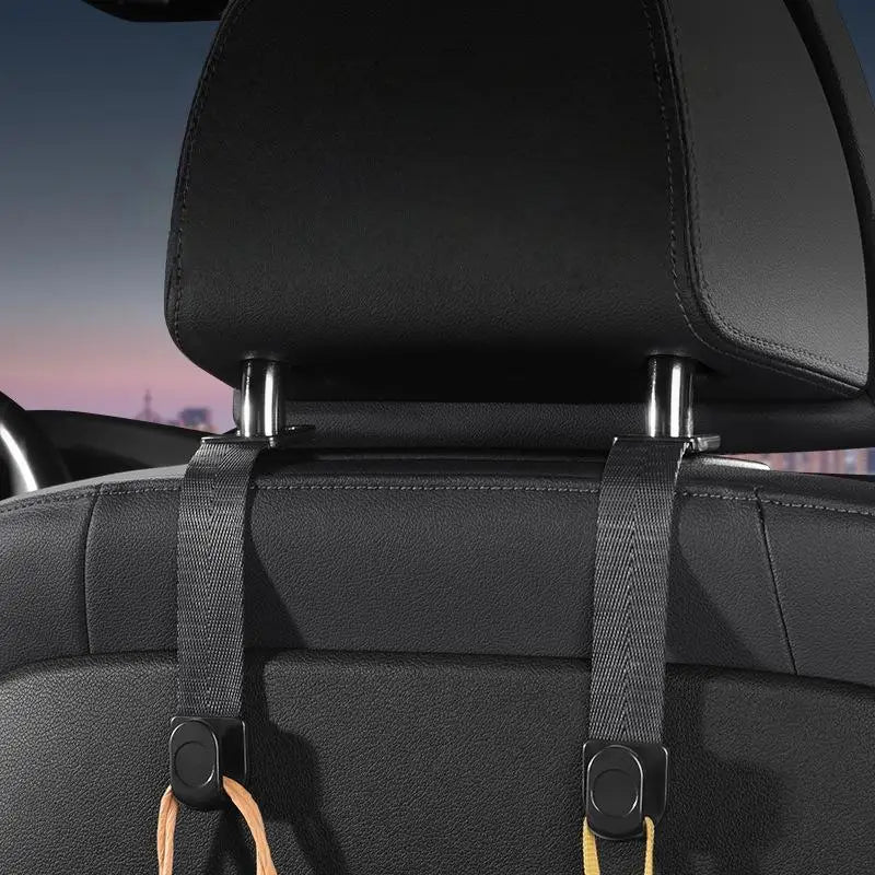 2-Pack Car Seat Webbing Hooks – Bag & Organizer Clip Hangers