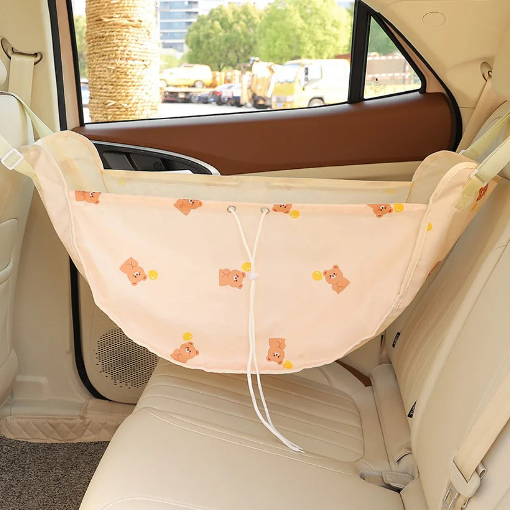 Multifunctional Car Storage Net Mesh Bag Portable Rear Seat Back Cute Design Large Capacity Hanging Bag Baby Items Organizer Zpaxo Style A