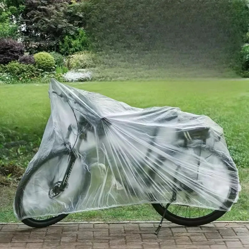 Durable Transparent PVC Bicycle Cover Waterproof Easy Install Road
