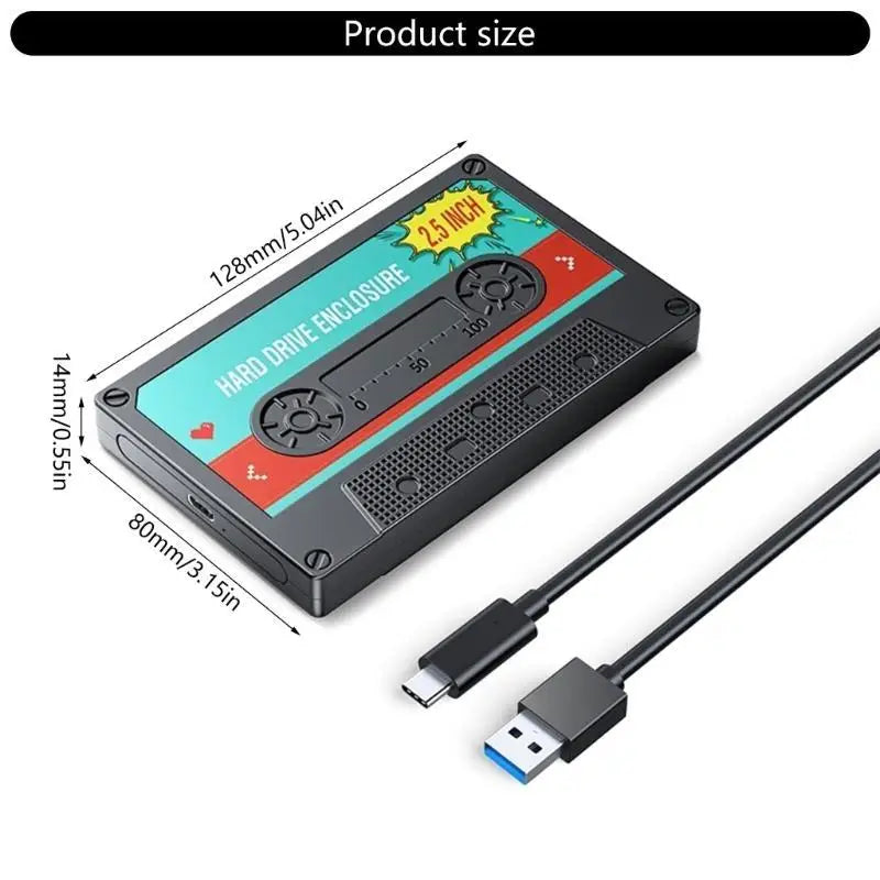 2 5'' Hard Drive Enclosure C USB 5Gbps 6Gbps Computer External Disk Zpaxo