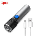 KDULIT 395nm UV Flashlight USB Rechargeable Zoomable 3 Modes