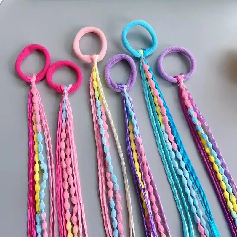 3pcs random Multi-Color Hair Braids – Wig Braids, High Ponytail & Boxing Braid Bands, Additions Set Zpaxo
