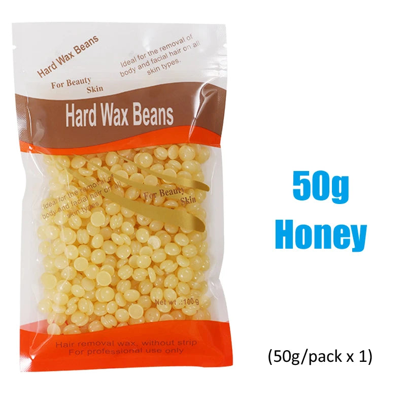 2026 Top Selling！200ML Wax Heater for Hair Removal Wax Beans Waxing Machine Epilator Wax-melt Pot Unisex Hair Removal Zpaxo 50g-Honey