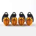 Grenade Aluminum Tire Valve Stem Caps 4-Pack – Car, Bike & Truck