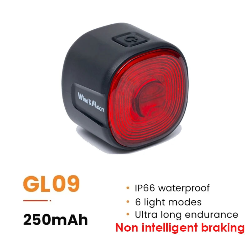 Bicycle Auto Brake Sensing Brake Tail Light Gift lP66Waterproof LED Bike Warning Light for MTB&Road Bike Night Safety Saddle/Bag Zpaxo GL09 Non intelligent