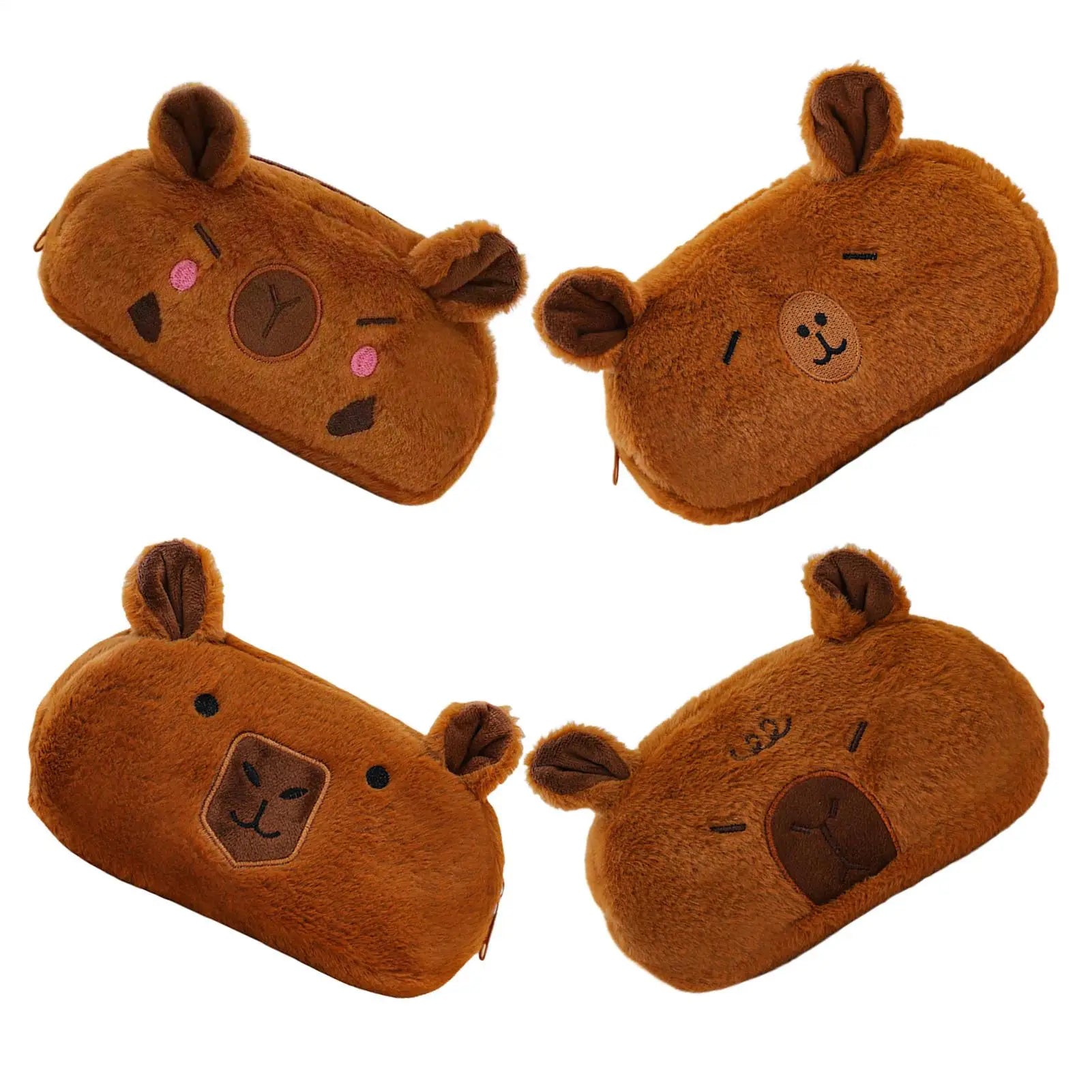 Cute Capybara Pencil Case – Large Capacity Kids Plush Pen Bag Kids Pencil Case Zpaxo